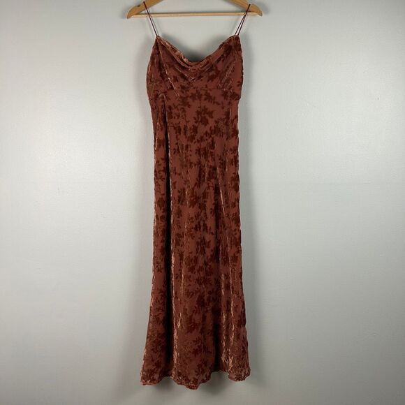 JENNY YOO Rory Velvet Cowl Neck Dress Gown - Size 2 - Picture 4 of 11